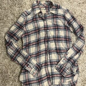 American Eagle Red and Blue Plaid Shirt